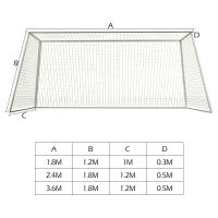 Red De Meta De Fútbol Plegable Y Portátil Antiimpacto Para Entrenamiento En Clubes Y Escuelas Equipamiento De Juego De Fútbol Material De Poliéster - details 1