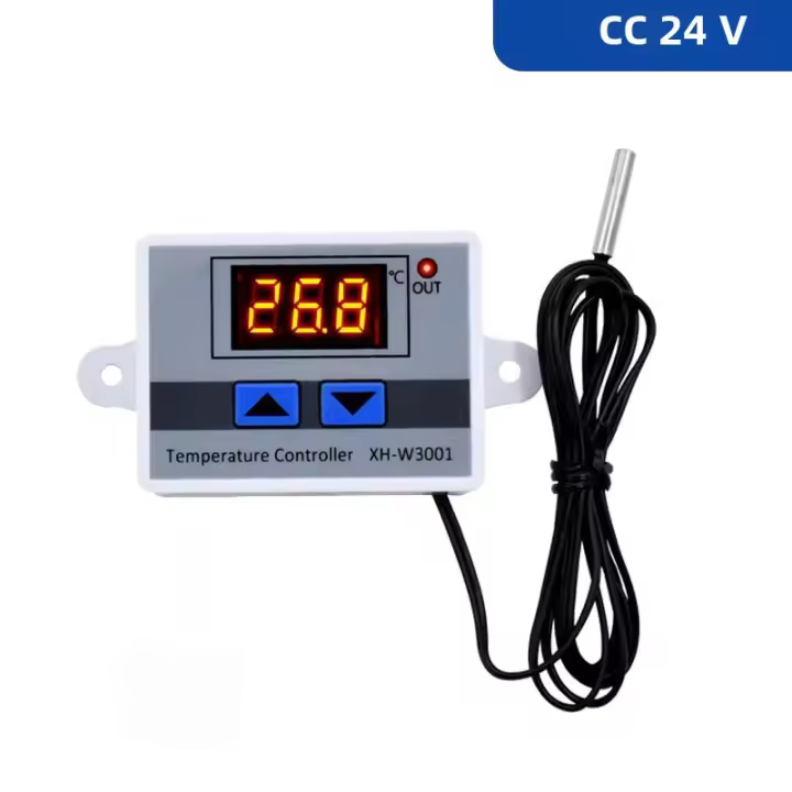 Controlador De Temperatura Digital W3001 Termostato Regulador De Temperatura Para Acuario Incubador Calentador De Agua 110V 220V 12V 24V Precisión 0.1℃ Instalación Fija - 1