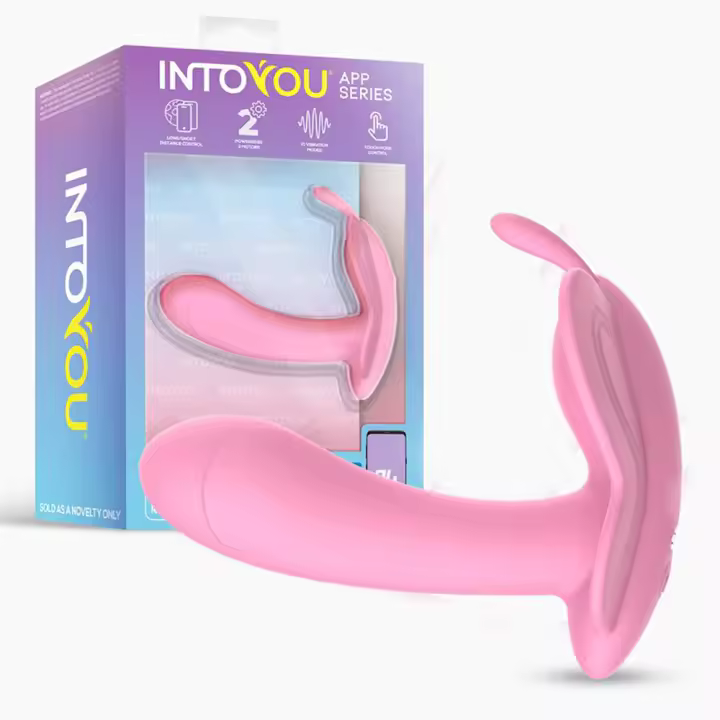 INTOYOU APP SERIES Wingy Estimulador Mariposa con APP Huevo Vibrador Color Rosa Juguetes sexuales Consolador - 1