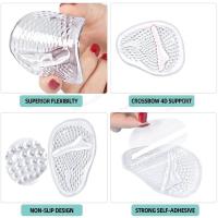 Suela De Silicona Media Para Mujer Almohadillas De Mezquita Alivio Del Esfuerzo En La Parte Delantera Del Pie Cómodas Y Antideslizantes Absorción De Choque Para Zapatos Cuidado Del Pie - details 6