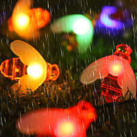 Luces De LED En Forma De Abeja Solar Para Jardín Balcones Árboles Decoración De Fiesta Navidad Halloween 12m/7m/5m - details 3