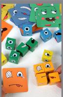 Bloques De Madera Educativos Para Niños Juego De Tablero 3D Cambio De Cara Cubo De Expresión Montessori Juguetes Interactivos Para Niños Y Niñas - details 9