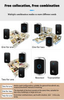 Timbre De Puerta Inalámbrico Impermeable Y Autoalimentado Para Hogar Sin Batería Con Sonido De Aviso 150M Receptor Remoto Bell - details 14