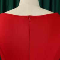 Vestido De Lujo Para Mujer Con Cuello Redondo Manga Larga Cinturado A-Linea Hasta El Tobillo Elegante Vestido De Cumpleaños - details 25