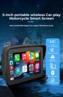 Monitor Portátil De Navegación GPS Para Motocicleta 5'' IPX7 Impermeable Con Parachoques Wireless Carplay Android Auto Dual BT WIFI - details 0