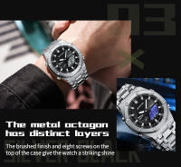 Reloj Electrónico Para Hombre SANDA 3357 Dual Display Multifuncional Resistente Al Agua Con Alarma Y LED De Acero Inoxidable - details 3