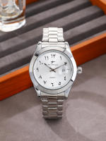 Reloj De Cuarzo Para Hombre Reloj De Pulsera De Moda Sencilla Y Lujo Para Uso Diario Y Negocios Con Calendario Pantalla Con Marcas Numéricas De Arábigas Material De Acero Inoxidable Resistente Al Agua - details 32