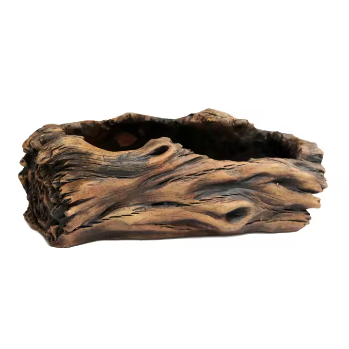 (1 paquete) (DC0043-4) maceta suculenta pequeña de cemento con cabeza de árbol de imitación pastoral 17,3X9*6CM, cemento  W - 1