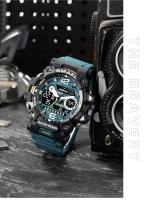 Reloj Militar SMAEL 8072 De Estilo Aleación Dual Pantalla Resistente Al Agua Deportivo Táctico Para Hombres Con Luz Nocturna Y Display Analógico-digital - details 11