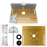 Placa De Inserto Para Mesa De Router De Aleación De Aluminio Herramienta Auxiliar De Grabado Y Trimmig Para Mecánica De Madera Benches De Madera - details 7