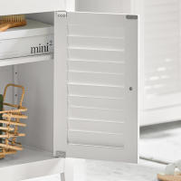 SoBuy BZR13-W Mueble Auxiliar para baño Armario de baño Organizador con 2 estantes y 2 Puertas ES - details 2