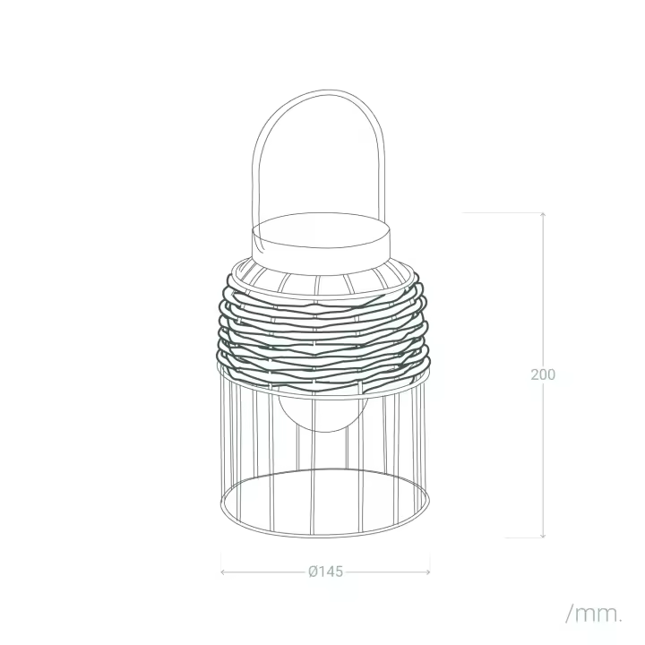 Ledkia Lámpara Colgante Exterior LED Solar Vico 2700K Blanco Cálido - 1