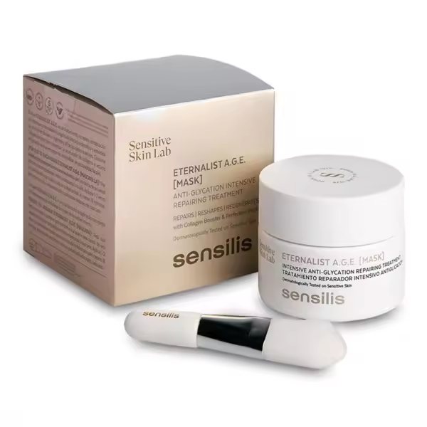 Sensilis - Eternalist A.G.E. Mascarilla Facial de Noche Reparadora, Hidratante y Antiedad con Vitamina E y Aceite de Argán, para Pieles Maduras o Muy Secas, 50 ml - 1