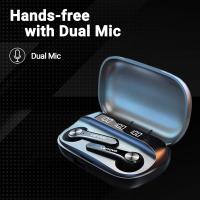 Lenovo Auriculares Inalámbricos QT81, Audífonos con Control de Sonido, Cascos de Videojuegos, Estéreo, Graves, Micrófono Doble, Reducción de Ruido, 1200 mAh, Bluetooth 5.0. Envió 24/48 horas - details 1