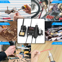 8898 2 in 1 Electric Soldering Iron Heat Gun Digital Display Welding Station Welding Maintenance Tool Combination Solder Iron Tools - details 1