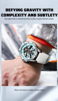 Reloj Mecánico Para Hombre SIBOTTE Con Tourbillon Y Esfera Luminosa Resistente Al Agua 50M Carcasa De Acero Inoxidable Cristal De Zafiro Lujo - details 8