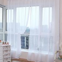 Cortina De Tules Colorida Transparente Y Sutil En Poliéster Para Dormitorio Cocina Sala De Estar Habitación De Niños Aula Con Bolsa De Acero En Rojo Negro Azul Verde - details 19