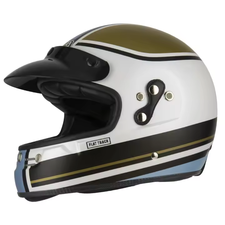 Casco de Moto Integral Flat Track 2 NZI - Diversión Fuera de Carretera - Homologado - 1