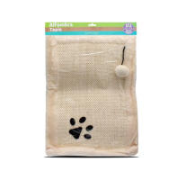 UNUSUAL- Alfombra beige para gatos con bola interactiva, Juguetes para gatos, Alfombra rascador para gatos, 33x49cm Protector contra Arañazos de Gato y Perro, Mesa, Sofá, Silla, Patas de Muebles para Evitar Arañazos - details 3