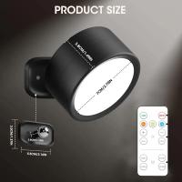 Lámpara De Pared LED Con 3 Niveles De Brillo Y 3 Modos De Color Luz De Pared Operada Por Batería 360° Giratoria Control Táctil Para Cocina Dormitorio Estudio Baño - details 10