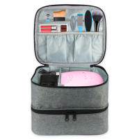 Estuche De Nailpolis De Nylon Para Fácil Almacenamiento Y Acceso Estuche Portátil Organizado Y Conveniente Para Transporte Negro - details 3