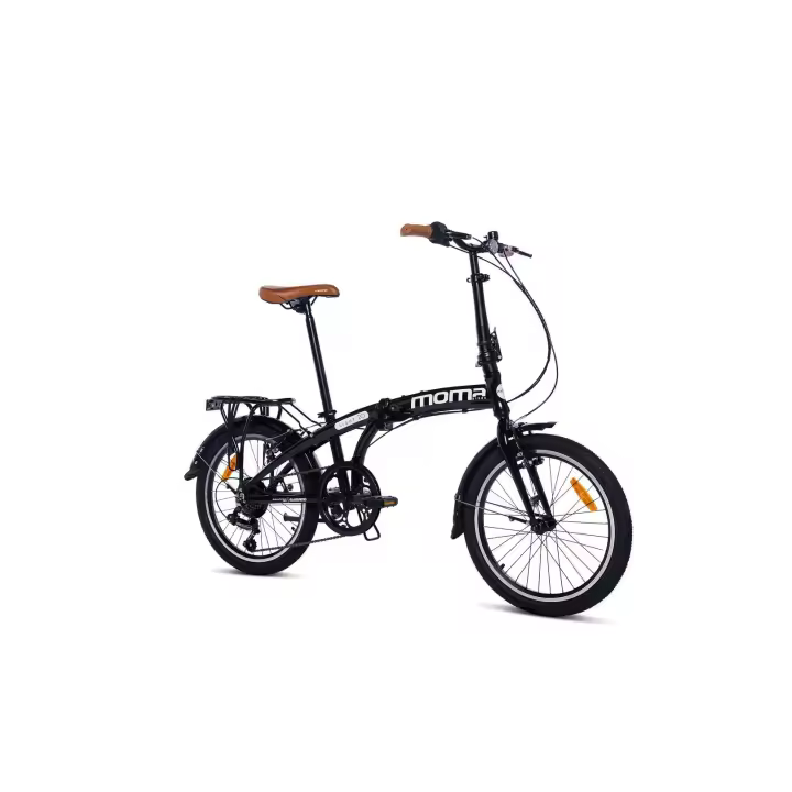 Moma Bikes - Vélo de Ville Pliant 20"- Cadre Alu - SHIMANO 7 Vitesses - Selle Comfort - Noir - 1