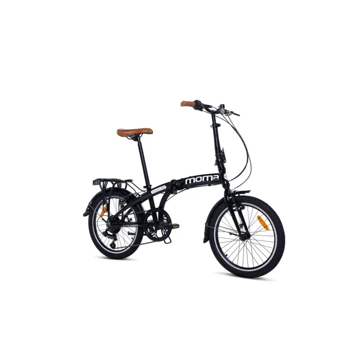 Moma Bikes - Vélo de Ville Pliant 20"- Cadre Alu - SHIMANO 7 Vitesses - Selle Comfort - Noir - 1