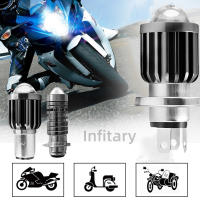 Infitary MOTO Faro LED H4 BA20D Lente De Pesca Luz Blanca Y Amarilla Para Motocicleta DC 10-80V AC 12V Antiniebla Refit Electrónico - details 1