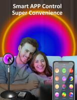 Lámpara de Pie RGB con Control Remoto de Aplicación, Proyección de Arco Iris, Luz de Atenuador y Transmisión en Vivo - details 11