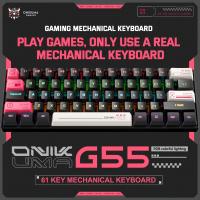 Teclado Mecánico De Juego ONIKUMA G55 61 Teclas Layout RGB Personalizable Con Cable Iluminación LED Colorida Para Computadora Portátil Y PC - details 4