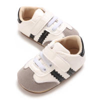 Zapatos De Caminar Para Bebés 0-18 Meses Con Solapa De Goma Suave Y Material De Cuero PU Cómodos Y Versátiles Con Patrón Rayado - details 7