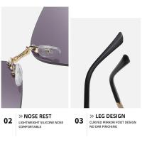 Gafas De Sol Vintage Para Mujer Con Diamantes Y Mariposa Lentes Plateados Gafas De Moda Bling Oversize Unisex - details 3