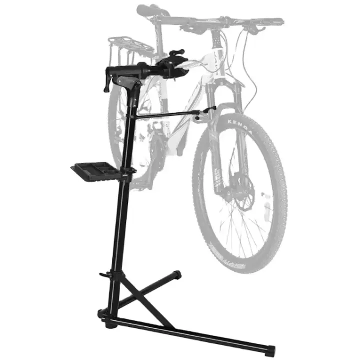 Soporte de reparación de bicicletas para sala de estar al aire libre, soporte de reparación de bicicletas de Control de tornillo, estante de peso ligero de tubo de aluminio, soporte de reparación de bicicletas plegable - 1