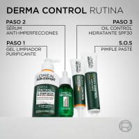 L'ORÉAL Paris | Rutina Men Expert Derma Control Gel Limpiador Purificante con Ácido Salicílico y Niacinamida Para Pieles Grasas con Tendencia Acnéica. +  Derma Control S.O.S Pimple Paste Solución Anti-impefecciones + Sérum Anti-Imperfecciones - details 2