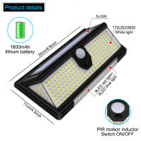 Lámpara Solar LED Para Decoración De Jardín Con 190 Luces Modos De Trabajo 4 IP65 Impermeable Sensor De Movimiento 5V ABS - details 3
