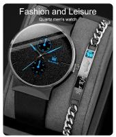 Reloj Deportivo Para Hombre 2pcs Set Moda Reloj De Pulsera De Cuarzo Negocio Casual Reloj De Lujo Para Hombre Relogio Masculino - details 0