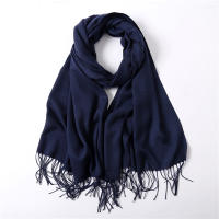 Bufanda De Moda Para Mujer En Color Sólido Invierno Hijab Trenzas Largas Chal De Mujer Pashmina De Lana Acrílico Envoltura Echarpe - details 30