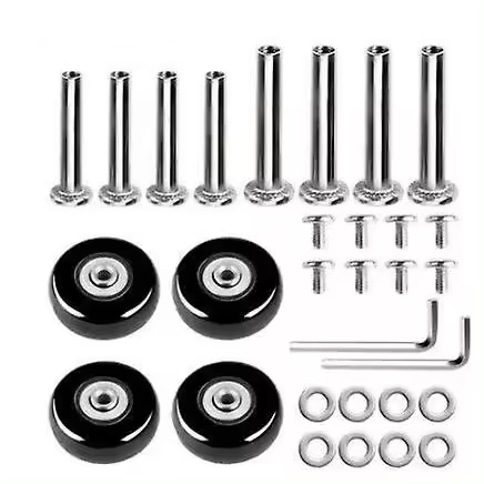 50X18mm Conjunto De 4 Equipaje Maleta Ruedas de Repuesto, Ruedas Giratorias De Goma Rodamientos Kits Reparación - 1
