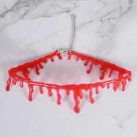 Collar De Sangre Sangrante Para Decoración De Halloween Accesorios De Disfraz De Payaso De Vampiro Material De Resina - details 6