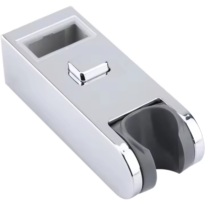 Soporte de cabezal de ducha de mano reemplazable ABS cromado Soporte de cabezal de barra deslizante de ducha de altura ajustable Soporte de baño Soporte de cabezal de riel de ducha de mano de repuesto - 1