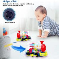 Juguete De Tren Eléctrico Para Niños Transparente Con Luz Y Música Juguete Educativo Temprano Tren Luminoso Para Niños - details 5