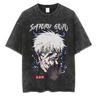 Camiseta De Anime Harajuku Verano 100% Algodón Manga Corta Sobredimensionada Vintage Streetwear Para Hombres - details 5