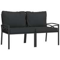 vidaXL Sillas de jardín 2 uds acero con cojines 62x75x79 cm Gris, Arena, Conjunto Terraza Muebles Jardín Exterior Juego de Muebles de jardín Mueble Jardín Exterior Muebles de Salon Exterior - details 0