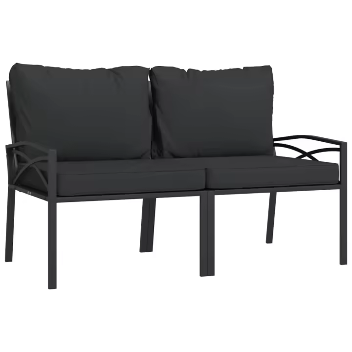 vidaXL Sillas de jardín 2 uds acero con cojines 62x75x79 cm Gris, Arena, Conjunto Terraza Muebles Jardín Exterior Juego de Muebles de jardín Mueble Jardín Exterior Muebles de Salon Exterior - 1