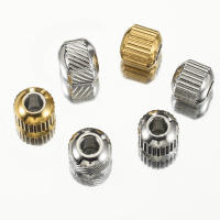 50pcs Cuentas De Acero Inoxidable Con Ribete Tubo Espaciador Para Fabricación De Joyas DIY Color Oro Y Acero Tamaño 4mm 6mm - details 6