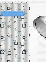 Cortina De Ducha PEVA 80x180cm Partition De Baño Cortina De Ducha Gruesa Impermeable Y Antimoho Separación Seco-Húmedo - details 0