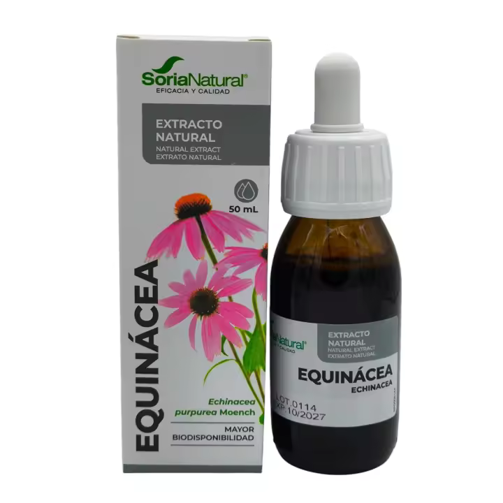 Extracto de Equinácea 50ml Soria Natural, Sistema inmunitario, Defensas naturales, Antiinflamatorio, Antiviral, Antibacteriano, Antifúngico. - 1