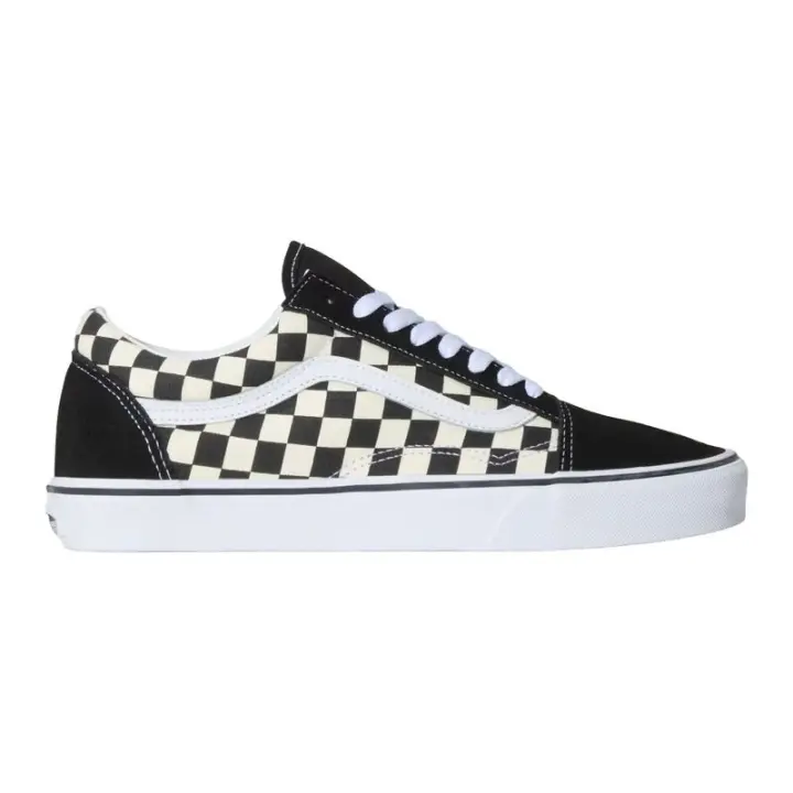 Zapatillas Vans de Cuadros Primary Check Old Skool Negro y Blanco Cómodas y Ligeras - 1