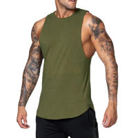 Nueva Llegada De Camiseta De Hombre Para Entrenamiento Ropa De Levantamiento De Pesas Singlet Sin Mangas Deporte Camiseta De Vestido - details 8
