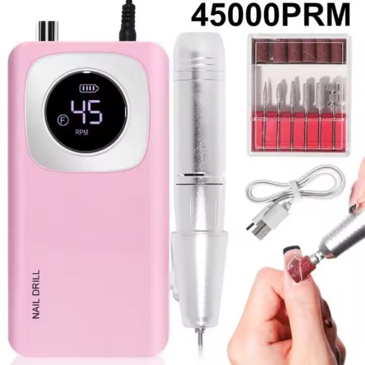 Máquina De Uñas Eléctrica Recargable Profesional 45000RPM Portátil Para Archivar Uñas De Acrílico Y Gel Eliminación De Uñas Postizas - 1